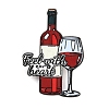 Red Wine with Feel with heart Enamel Brooches JEWB-I063-02EB-03-1