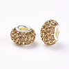 Grade A Rhinestone European Beads CPDL-H001-12x9mm-13-3