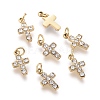 316 Surgical Stainless Steel Tiny Cross Charms STAS-F256-023D-G-1