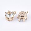 Transparent Glass Charms GLAA-T007-17F-3