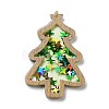 Christmas Theme Opaque Printed Acrylic Pendants SACR-Z005-02D-1
