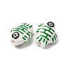 Handmade Printed Porcelain Beads PORC-F005-03B-02-2