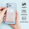 CRASPIRE 8Pcs 4 Colors PU Leather Cell Phone Adhesive Card Holders DIY-CP0007-47-4