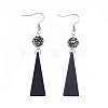 Polymer Clay Rhinestone Dangle Earrings EJEW-JE03140-02-1