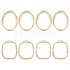 BENECREAT 8pcs 2 style Brass Linking Rings KK-BC0009-28-1