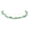 Natural Green Aventurine Chips Beaded Necklace NJEW-FZ00004-03-3