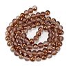 Frosted Transparent Glass Bead Strands GLAA-P065-10mm-13-5