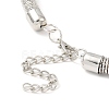 Iron Round Snake Chains Choker Necklaces NJEW-P289-04P-4