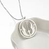 304 Stainless Steel Hollow Pendant Necklaces FS-WGE7531-05-1