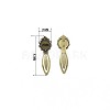 Zinc Alloy Bookmark Cabochon Settings FIND-WH0170-30C-AB-1