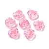 Glass Heart Beads GLAA-D005-01A-1