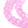 Baking Electroplate Glass Beads Strands DGLA-A039-J6MM-B09-3