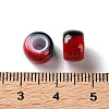 Spray Painted ABS Plastic European Beads KY-G033-02A-11-3