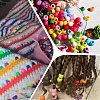 200Pcs Opaque Acrylic Beads SACR-SP0001-35B-6