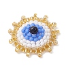 Seed Beads Beaded Charms PALLOY-MZ00307-3