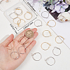 Beebeecraft 24Pcs 2 Colors Brass Hoop Earring Findings FIND-BBC0003-24-3