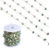 Natural Green Aventurine Chips Beaded Chains CHC-SZ0001-62I-1