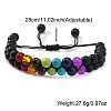 Chakra Round Glass Bead Braided Bracelets ZS1375-4