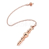 Brass Dowsing Pendulum Big Pointed Pendants KK-H491-08RG-1