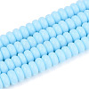Opaque Spray Painted Glass Beads GLAA-ZX008-6mm-18J-1