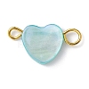 Natural Freshwater Shell Dyed Connector Charms PALLOY-JF02244-01-2