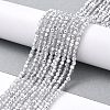 Transparent Electroplate Glass Beads Strands GLAA-H021-01B-HP06-3