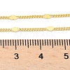 Brass Curb Chains with Heart Necklace for Women NJEW-P265-36G-2