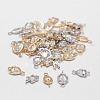 Mixed Shapes Brass Micro Pave Cubic Zirconia Links ZIRC-L054-18-NR-1