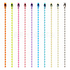 200Pcs 10 Colors Iron Ball Chain CH-TA0001-07-2
