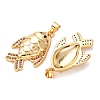 Brass Micro Pave Cubic Zirconia Pendants KK-K408-61G-01-2