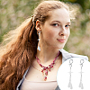 8 Pair Brass Knot Stud Earring Findings KK-UN0001-83-6
