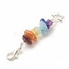 Chakra Theme Natural Gemstone Pendant Decorations HJEW-JM00645-03-3