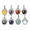 Natural & Synthetic Mixed Gemstone Pendants G-P498-01P-2