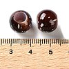 Spray Painted ABS Plastic European Beads KY-G033-01B-12-3