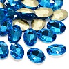 Faceted Oval Glass Pointed Back Rhinestone Cabochons RGLA-A010-10x14mm-S07-1