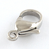 Tarnish Resistant Polished 316 Surgical Stainless Steel Lobster Claw Clasps STAS-R072-15A-2