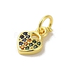 Real 18K Gold Plated Brass Pave Cubic Zirconia Pendants KK-M283-08E-02-2