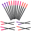 32Pcs 4 Styles Plastic &  Silicone Eye Lashes Cosmetic Brushes AJEW-GF0010-51-1