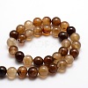 Dyed Natural Agate Round Beads Strands X-G-E321B-8mm-01-2