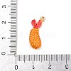 Fried Shrimp Alloy Enamel Pendants ENAM-P264-01E-G-4