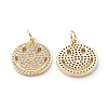Brass Micro Pave Clear Cubic Zirconia Pendants LS-ZIRC-Z014-08G-2