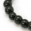 4mm Black Opaque Round Glass Beads Strands Spacer Beads X-GR4mm27Y-1