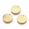 Ion Plating(IP) 304 Stainless Steel Textured Pendants X-STAS-I098-01-12mm-G-3