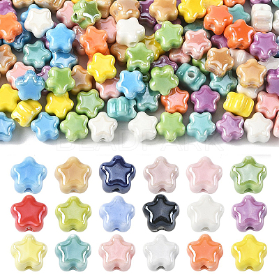 30Pcs Handmade Porcelain Bead PORC-YW0001-75-1