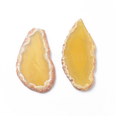 Natural Agate Slices Big Pendants G-E022-M-1