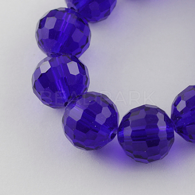Transparent Glass Bead Strands GLAA-R095-10mm-25-1