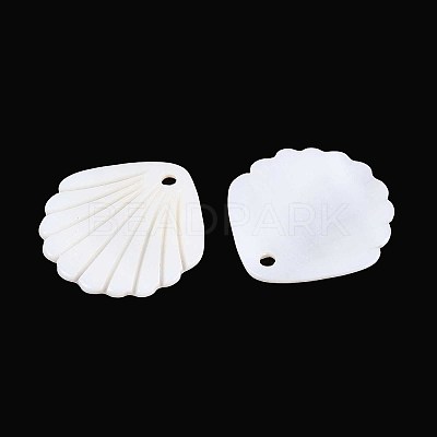 Carved Natural Freshwater Shell Pendants SHEL-T020-62A-1