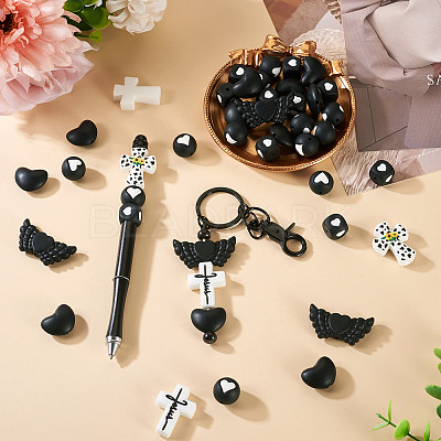 Religion Theme Food Grade Eco-Friendly Silicone Beads SIL-TA0002-97-1