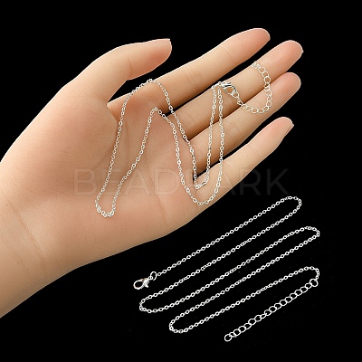 6Pcs Iron Cable Chains Necklaces Set for Women MAK-YW0001-06-1