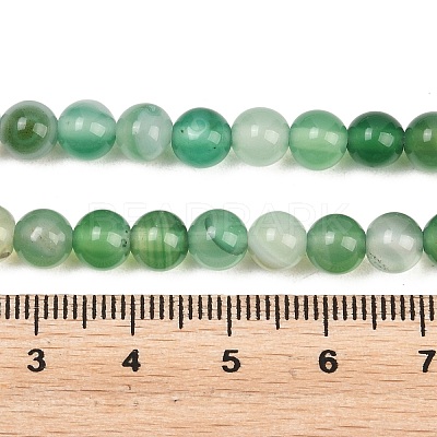 Natural Striped Agate/Banded Agate Bead Strands G-G962-6mm-02-1